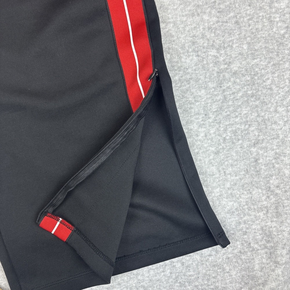 Free People Women Track Pants Size Medium Black with Red Side Stripe Wide Leg - Picture 5 of 9
